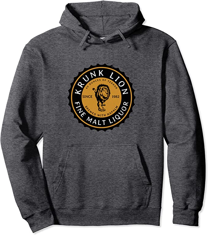 Retro Krunk Lion Fine Malt Liquor “Brewed with Napalm” Pullover Hoodie