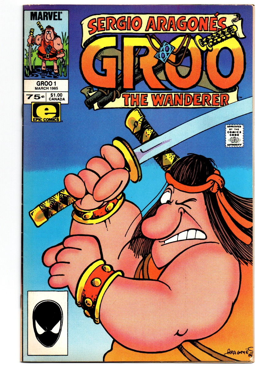 Groo the Wanderer #1 comic cover — Marvel 1985 — Created by Sergio Aragones — ComicBook.beer archive
