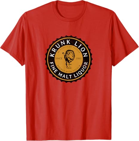 Retro Krunk Lion Fine Malt Liquor “Brewed with Napalm” T-Shirt